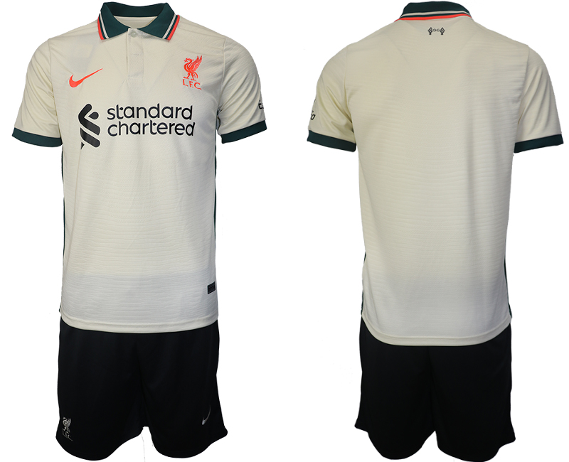 Men 2021-2022 Club Liverpool away cream blank Soccer Jersey